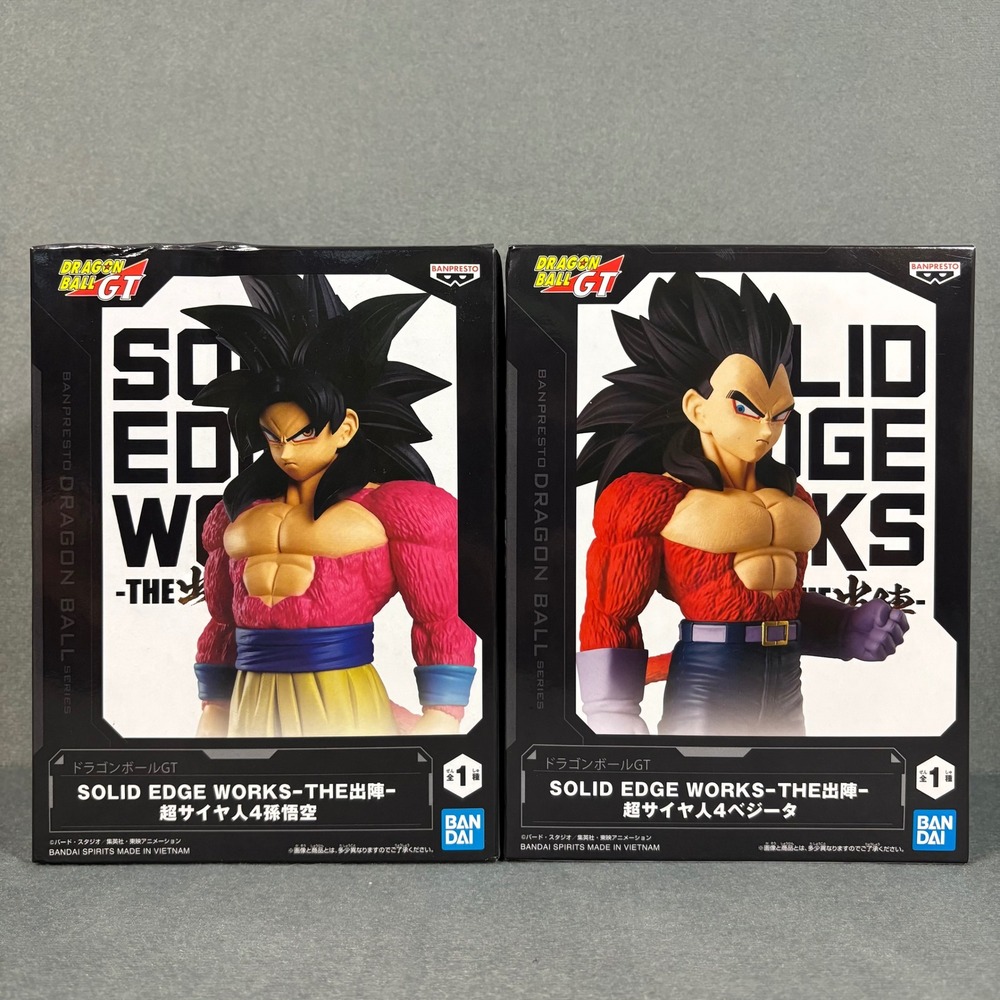 Dragon Ball GT SSJ4 Goku & Vegeta Set - Bandai Solid‎ Edge Works Figures
